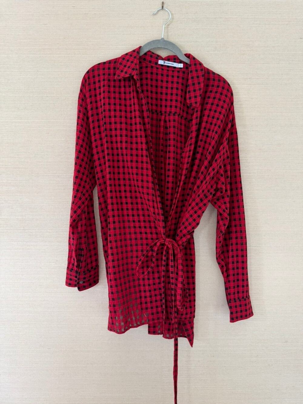 T by Alexander Wang Plaid Wrap Top – Size 4